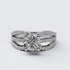 varitsa-jewellers - 1.4ct Round Diamond Split Shank 3-Row Gold Engagement Ring - 24GG01